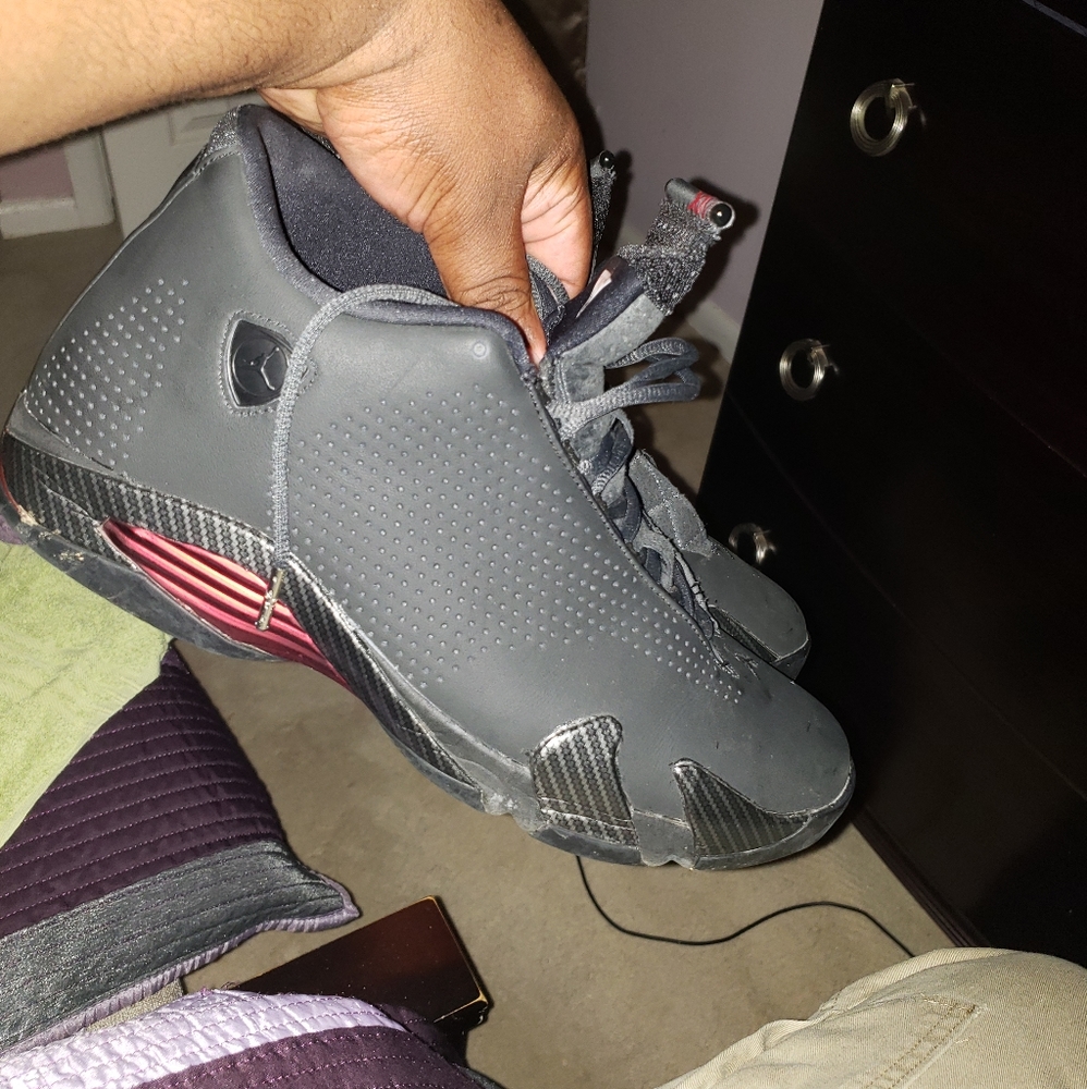 A pair of Jordan 14